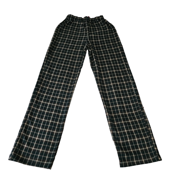 Brandy Melville Plaid Soft Flannel Pants Straightleg Womens - Picture 3 of 13